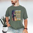 Reading Bookish Dragon Fantasy Men's Comfort Colors T-Shirt Moss Reading Bookish Dragon Fantasy Men's Comfort Colors T-Shirt Moss