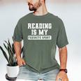 Reading Is My Favorite Sport Book Lover Reader Men's Comfort Colors T-Shirt Moss