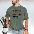 Reading Is My Favorite Sport Book Lover Saying Quote Men's Comfort Colors T-Shirt Moss Reading Is My Favorite Sport Book Lover Saying Quote Men's Comfort Colors T-Shirt Moss
