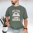 Reading Just A Girl Who Loves Books Men's Comfort Colors T-Shirt Moss Reading Just A Girl Who Loves Books Men's Comfort Colors T-Shirt Moss