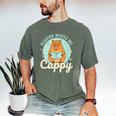 Reading Makes Me Cappy Bookworm Capybara Book Reading Men's Comfort Colors T-Shirt Moss Reading Makes Me Cappy Bookworm Capybara Book Reading Men's Comfort Colors T-Shirt Moss