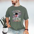 Reading Is Out Of This World Space Book Lover Men's Comfort Colors T-Shirt Moss Reading Is Out Of This World Space Book Lover Men's Comfort Colors T-Shirt Moss