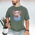 Readsalotl Axolotl Reading Book Lover Reading Pocket Axolotl Men's Comfort Colors T-Shirt Moss Readsalotl Axolotl Reading Book Lover Reading Pocket Axolotl Men's Comfort Colors T-Shirt Moss