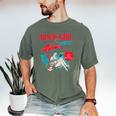 Retro Book Girl Summer For Women Beach Reading Men's Comfort Colors T-Shirt Moss