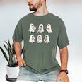 Retro Ghost Reading Books Halloween Bookish Ghost Bookworm Men's Comfort Colors T-Shirt Moss