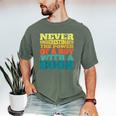 Retro Never Underestimate The Power Of a Boy With a Book Men's Comfort Colors T-Shirt Moss