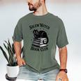 Salem Witch Book Club Bookish Halloween Cat Women Men's Comfort Colors T-Shirt Moss Salem Witch Book Club Bookish Halloween Cat Women Men's Comfort Colors T-Shirt Moss