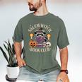 Salem Witch Book Club Bookish Halloween Raccoon Witchcraft Men's Comfort Colors T-Shirt Moss