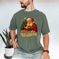 He Sees What You’Ve Been Reading Santa Book Lover Christmas Men's Comfort Colors T-Shirt Moss He Sees What You’Ve Been Reading Santa Book Lover Christmas Men's Comfort Colors T-Shirt Moss