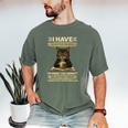 i Have Selective Hearing Cat Coffee Books Retro Men's Comfort Colors T-Shirt Moss i Have Selective Hearing Cat Coffee Books Retro Men's Comfort Colors T-Shirt Moss