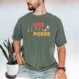 Spanish Reading Book Lover Teacher Maestra Leer Es Poder For Men Women Men's Comfort Colors T-Shirt Moss
