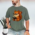 Squirrel Reading Book Lover Men's Comfort Colors T-Shirt Moss Squirrel Reading Book Lover Men's Comfort Colors T-Shirt Moss