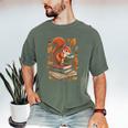 Squirrel Reading Book Lovers Fall Leaves Library Books Men's Comfort Colors T-Shirt Moss Squirrel Reading Book Lovers Fall Leaves Library Books Men's Comfort Colors T-Shirt Moss