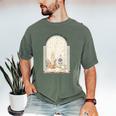 Tale As Old As Time Rose Candle And Book Men's Comfort Colors T-Shirt Moss Tale As Old As Time Rose Candle And Book Men's Comfort Colors T-Shirt Moss