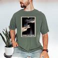 Tarot Cards Guide Book Esoteric Mysticism Clothing The Fool Tarot Card -Adults & Kids Small Short Sleeve Crew Neck Classic Fit Men's Comfort Colors T-Shirt Moss