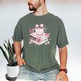 Teacher Valentine's Day All Booked For Valentines Reading Men's Comfort Colors T-Shirt Moss