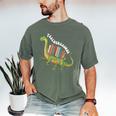 Teachersaurus Dinosaur Teachers Dino Reading Book Librarian Men's Comfort Colors T-Shirt Moss