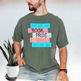 Threadless Grey Sky Chai Trans Book Pride Graphic Men's Comfort Colors T-Shirt Moss