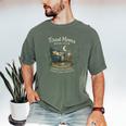 Tired Moms Book Club Coffee Chaos And Chapters Men's Comfort Colors T-Shirt Moss
