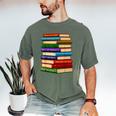 History Month Educated Black Leaders Reading Books Men's Comfort Colors T-Shirt Moss