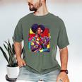 History Woman Reading Book Geometric Girl Educated Men's Comfort Colors T-Shirt Moss