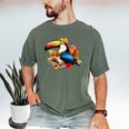 Toucan Reading Book Men's Comfort Colors T-Shirt Moss