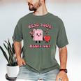 Valentines Day Book Read Your Heart Out Women Men Kids Men's Comfort Colors T-Shirt Moss