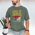 Wake Up Smarter Librarian Book Stack Premium Tri-Blend Men's Comfort Colors T-Shirt Moss Wake Up Smarter Librarian Book Stack Premium Tri-Blend Men's Comfort Colors T-Shirt Moss