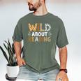 Wild About Reading Animal Bookworm Library Book Lover Reader Men's Comfort Colors T-Shirt Moss Wild About Reading Animal Bookworm Library Book Lover Reader Men's Comfort Colors T-Shirt Moss