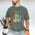 Women Floral Book Big Fan Of Human Rights Liberal Protest Men's Comfort Colors T-Shirt Moss