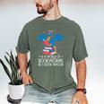 In A World Full Of Bookworms Be A Book Dragon Reading Men's Comfort Colors T-Shirt Moss