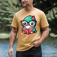 Adorable Book Lover Humming Bird With Reading Glasses Cute Men's Comfort Colors T-Shirt Mustard