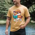 Adorable Book Lover Mallard Duck With Reading Glasses Cute Men's Comfort Colors T-Shirt Mustard Adorable Book Lover Mallard Duck With Reading Glasses Cute Men's Comfort Colors T-Shirt Mustard