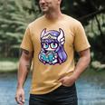 Adorable Book Lover Valkyrie With Reading Glasses Cute Men's Comfort Colors T-Shirt Mustard