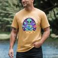 Alien Reader Reading Teacher Librarian Book Lover Men's Comfort Colors T-Shirt Mustard