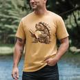 Alligator Snapping Turtle Reading A Book Men's Comfort Colors T-Shirt Mustard Alligator Snapping Turtle Reading A Book Men's Comfort Colors T-Shirt Mustard