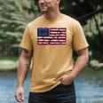 America US Flag Books Library Reading For Book Lover Reader Men's Comfort Colors T-Shirt Mustard