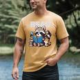 Animals Raccoon Reading Book Librarian Across America Kids Men's Comfort Colors T-Shirt Mustard