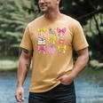 Apple Coquette Bow Books First Day Of School Back To School Men's Comfort Colors T-Shirt Mustard