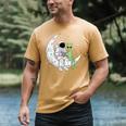 Astronaut Reading Book To Alien Moon Space Book Lover Men Men's Comfort Colors T-Shirt Mustard Astronaut Reading Book To Alien Moon Space Book Lover Men Men's Comfort Colors T-Shirt Mustard