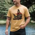 Attila The Hun Reading A Book Men's Comfort Colors T-Shirt Mustard