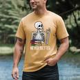 Never Better Skeleton Read Reading Book Librarian Men Women Men's Comfort Colors T-Shirt Mustard
