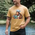Bigfoot Reading a Cookbook Men's Comfort Colors T-Shirt Mustard Bigfoot Reading a Cookbook Men's Comfort Colors T-Shirt Mustard