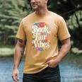 Book Fair Vibes Groovy 70s Retro School Librarian Men's Comfort Colors T-Shirt Mustard Book Fair Vibes Groovy 70s Retro School Librarian Men's Comfort Colors T-Shirt Mustard