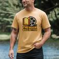 Book Love Scene The Book Was Better Bookworm Vibes Men's Comfort Colors T-Shirt Mustard Book Love Scene The Book Was Better Bookworm Vibes Men's Comfort Colors T-Shirt Mustard