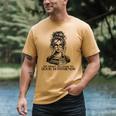 Book Lover Bent Over a Book Men's Comfort Colors T-Shirt Mustard