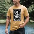 Book Lover The Reader Tarot Card Skeleton Reading Men's Comfort Colors T-Shirt Mustard Book Lover The Reader Tarot Card Skeleton Reading Men's Comfort Colors T-Shirt Mustard