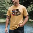 Book Lovers Im With The Banned Books For Reading Librarian Men's Comfort Colors T-Shirt Mustard Book Lovers Im With The Banned Books For Reading Librarian Men's Comfort Colors T-Shirt Mustard