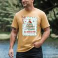 All Booked For Christmas Book Xmas Tree Coquette Bow Lights Men's Comfort Colors T-Shirt Mustard