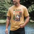 All Booked For Christmas Cute Bookish Cat Lover Men's Comfort Colors T-Shirt Mustard